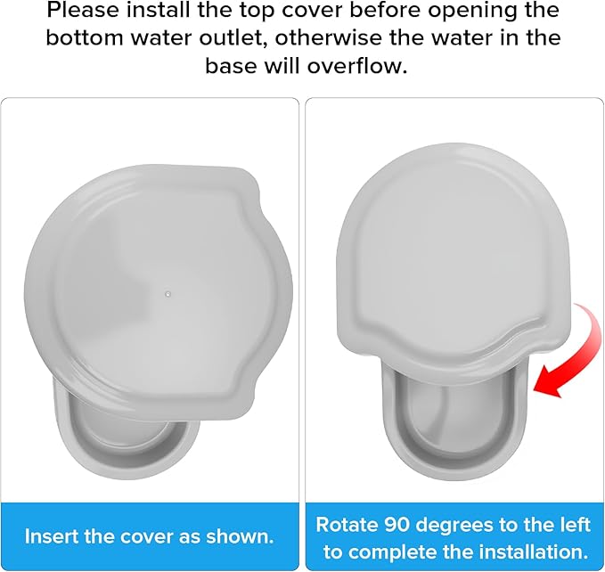 Kenond 9.5L Dog Feeders and Water Bowl Set for Large Dogs, 2.5 Gallon Automatic Water Dispenser, Gravity Dog Food Dispenser