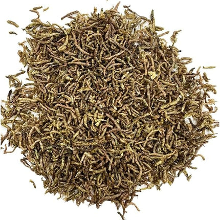 Premium Freeze-Dried Krill & Shrimp Mix - Ideal for Arowana, Koi, Tropical Cichlids, and Turtles - High-Protein Floating Aquarium Food (Dried Bloodworms-500ml)