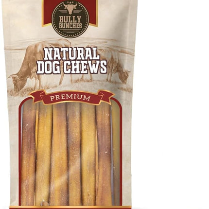 Bully Bunches Premium 6 Inch Standard Odor-Free Bully Sticks for Small to Medium Dogs & Puppies - Long Lasting Chews for Oral Care - All Natural, 100% Beef Dog Treats, Rawhide Free (20 Pk)