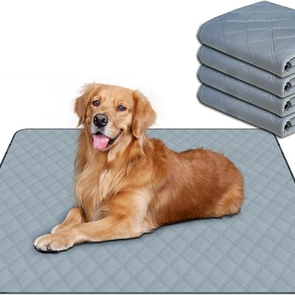 RIOUSSI Washable Pee Pads for Dogs, Reusable, Absorbent, Leakproof, Non Slip Pet Puppy Pads for Potty Training. Light Gray, 36x41 Inch(4pack)