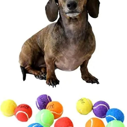 Midlee X-Small Dog Tennis Balls 1.5" Pack of 12 (Solid, 1.5 inch)