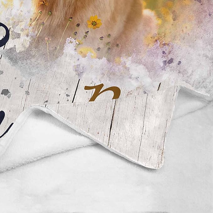 Artsadd Personalized Dog Memorial Blanket with Dog Pictures & Name - Custom Pet Memorial Blanket - Sympathy Remembrance - Made in USA