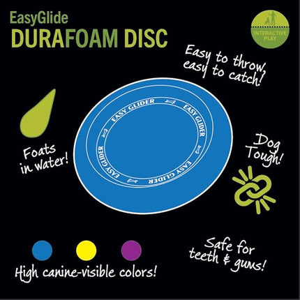 Starmark Easy Glide DuraFoam Flying Disc Dog Toy, Color Varies 9"