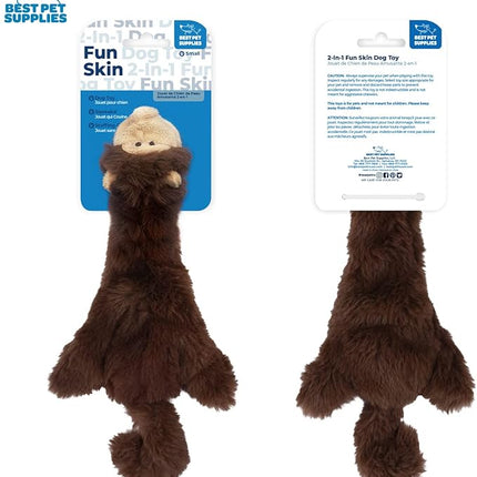 Best Pet Supplies Squeaky Dog Toys with Soft Durable Fabric for Small, Medium and Large Pets Interactive Toy for Indoor Play, Supports Active Biting and Play - Monkey, Small