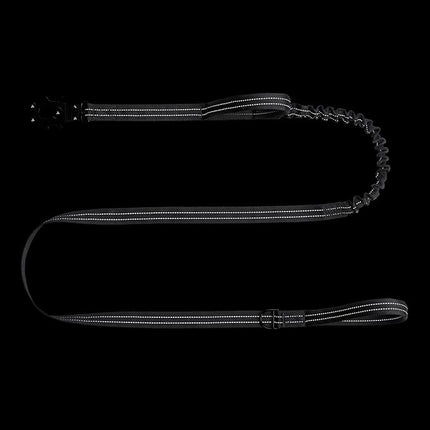 ICEFANG Tactical Dog Leash,K9 Training Walking Bungee Lead with 2 Control Handle,Heavy Duty Quick Release Metal Clasp,for Medium Large Breed (Reflective Grey, 6 FT)