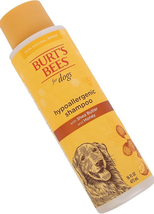 Burt's Bees for Pets Hypoallergenic Shampoo for Dogs with Shea Butter and Honey, 95% Natural Origin Formulas, Cleanser for Sensitive Dogs - Gentle Dog Wash, 6pk, 16 oz