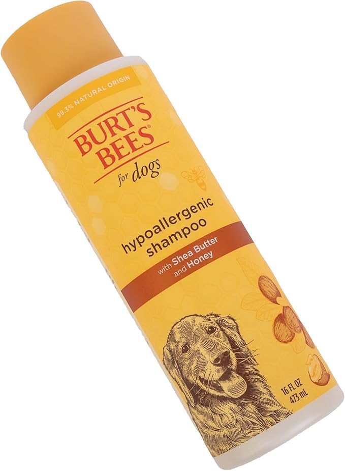 Burt's Bees for Pets Hypoallergenic Shampoo for Dogs with Shea Butter and Honey, 95% Natural Origin Formulas, Shampoo for Sensitive Dogs - Gentle Dog Shampoo, 16 oz