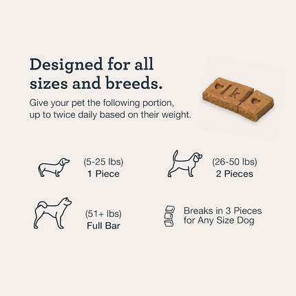 Kradle Bliss Bars for Dogs - Peanut Butter Flavored Calming - GABA L-Theanine - On The Go Packaging - Supports a Calm Demeanor - 12 Bars