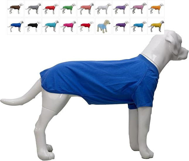 Lovelonglong Bulldog Clothes Dog Clothing Blank T-Shirt Tee Shirts for French Bulldog English Bulldog American Pit Bull Pugs 100% Cotton Skin Care Blue B-L