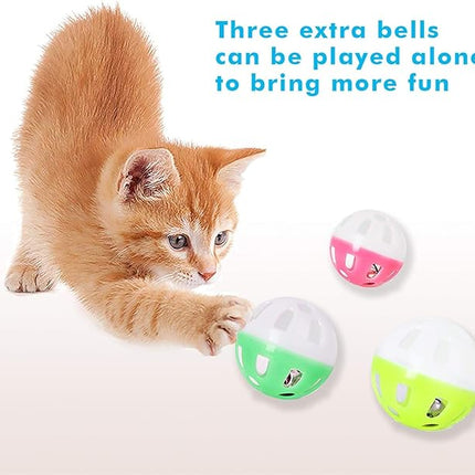 UPSKY Cat Toy Roller 3-Level Turntable Cat Toys Balls with Six Colorful Balls Interactive Kitten Fun Mental Physical Exercise Puzzle Kitten Toys.