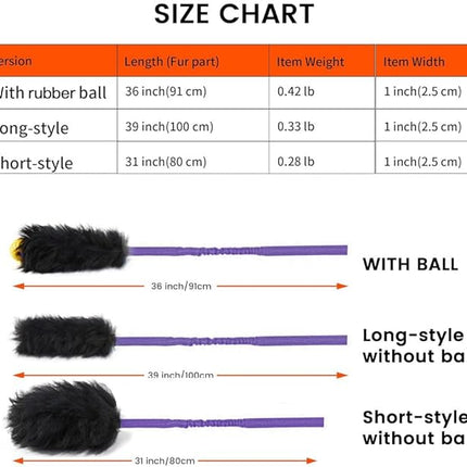 HOWGO Dog Rope Toy,Dog Bungee Chaser Toy 100% Sheepskin,Sheep Smell Tug Toy for All Breeds (Purple, Short Without Ball)