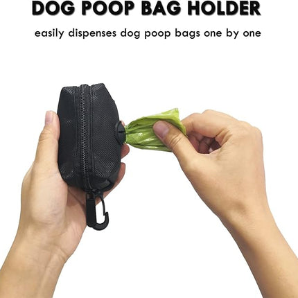 Pet Dog Waste Bag Dispenser Fits Any Leash Poop Bag Holder with 1 Free Roll of Bags