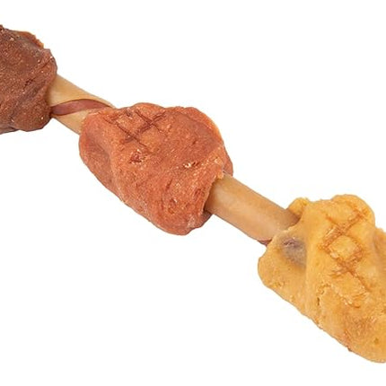 SmartBones Smart Kabobz, Treat Your Dog to a Rawhide-Free Chew Made With Real Chicken, Beef and Pork, 12 Count (Pack of 1)