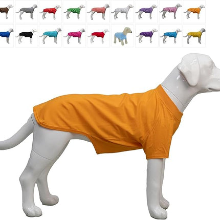 Lovelonglong Pet Clothing Dog Costumes Basic Blank T-Shirt Tee Shirts for Large Dogs Orange XXXXL