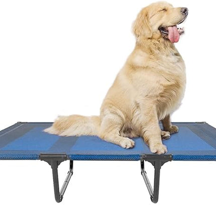 suddus Elevated Dogs Bed Waterproof Outdoor, Portable Raised Dog Bed, Dog Beds Off The Floor, Dogs Bed Easy Clean Indoor or Outdoor Use, X-Large, Blue