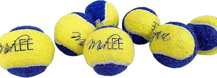 Midlee X-Small Dog Tennis Balls 1.5" Pack of 12 (Blue/Yellow, 1.5 inch)