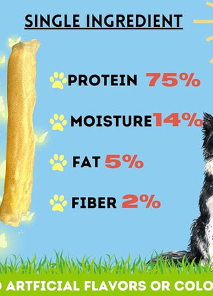 BULLYSTICKS & MORE 6 Inch Beef Collagen Rolls for Dogs (Regular Size - 12 Count) -Bones for Dogs - Dog Parents Choice - No Hide Beef Cheek Rolls