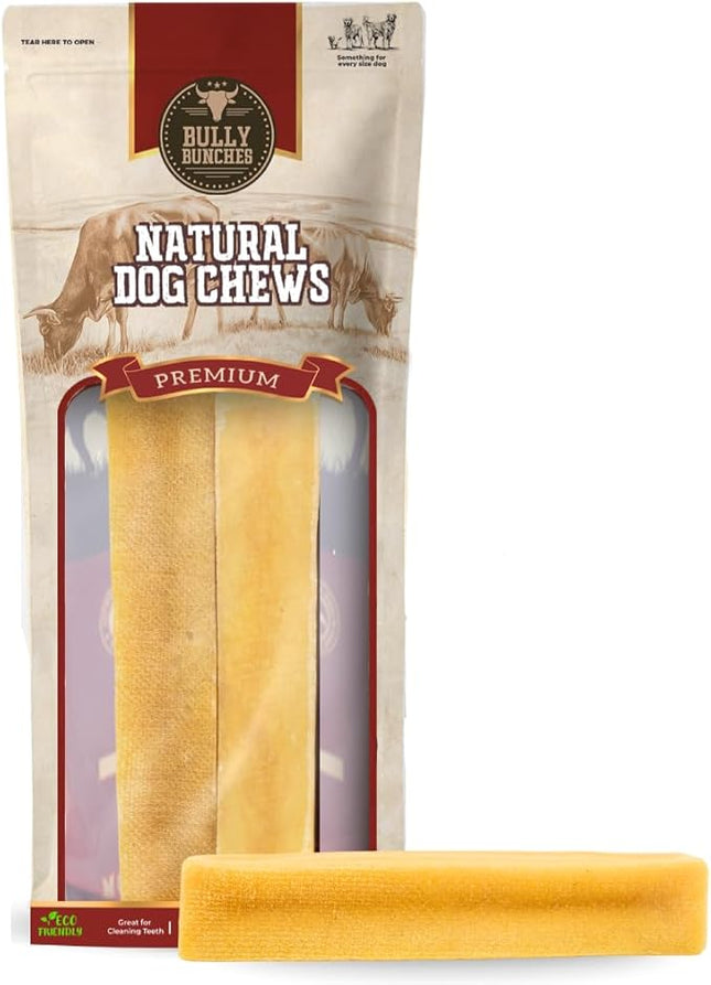 Bully Bunches Medium Authentic Yak Cheese Himalayan Chews for Medium & Small Dogs - All Natural Dog Treat Dental Chews, Made with Real Yak Milk - Lactose & Rawhide Free (2 Pk)