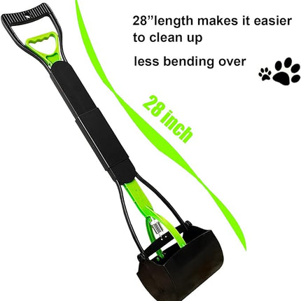 28" Large Pooper Scooper for Dogs, Heavy Duty Poop Scooper for Large Medium & Small Dog, Pet Dog Pooper Scooper for Grass & Gravel Pick Up