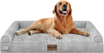 Large Dog Bed Orthopedic Washable: Beds Bolster XL Bed Big XLarge Dogs Memory Foam Couch Sofa Waterproof with Removable Cover