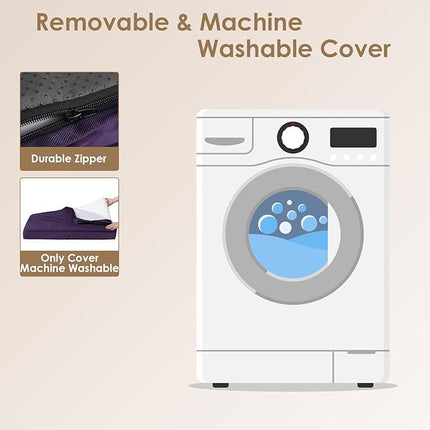 EHEYCIGA Orthopedic XL Dog Beds for Extra Large Dogs with Removable Washable Cover for Crate, Purple, 41x27