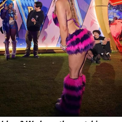 Bianna Creations Long Faux Fur Animal Luxury Tail, Cosplay, Anime Lover, Costume Dress Up Pet Play Furry Super Soft Accessory (Cheshire Cat, 30")