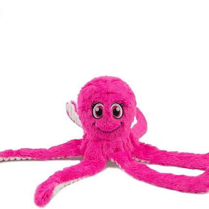 Best Pet Supplies Interactive Squeaky Dog Chew Toy, Ideal Dog Toys for Chewers, Small, Medium & Large Dogs, and Fetch Lovers - Octomutant (Fuchsia, Purple, Turquoise), Large