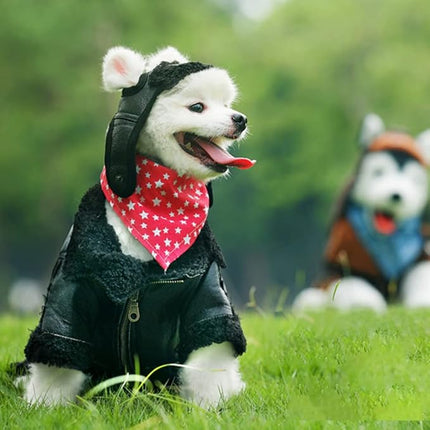 Leconpet Dog Aviator Hat, Dog Winter Pilot Hat with Ear Flaps for Cold Weather (XL, Black)