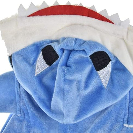Halloween Dog Shark Costume Outfits for Large Dog Winter Fleece Puppy Jacket Coat Hoodie Funny Dog Clothes Golden Retriever(7XL, Blue)