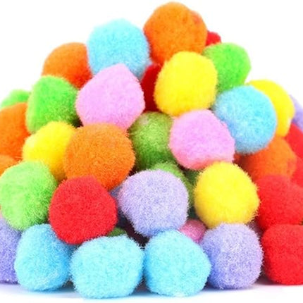PET SHOW 20Pcs 1.5"/3.8cm Cat Toy Balls Bulk Soft Kitten Pompon Toys Indoor Cats Interactive Playing Quiet Ball Cats Favorite Toy Assorted 10 Colors