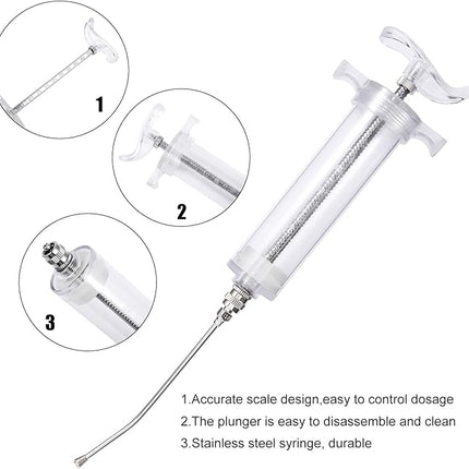 50ML Baby Bird Feeding Syringe Set Pet Syringe with 6 Pcs Curved Gavage Feeding Tubes and Bird Drinker Stainless Steel Metal Feeding Spoon for Baby Birds Parrot Small Pet
