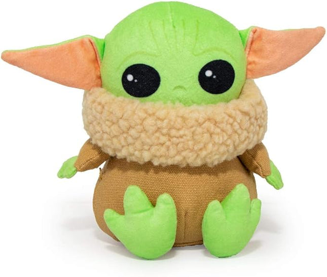 Buckle-Down Dog Toy, Mandalorian, Plush Squeaker Star Wars The Child Sitting Pose, Baby yoda, 8" x 8" (DTPT-SWBIF) for All Breed Sizes