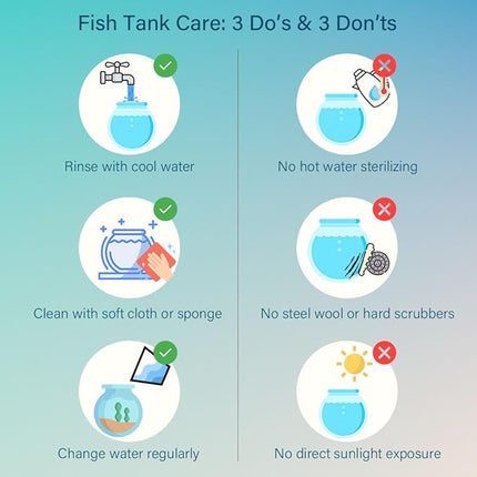 3-Gallon Fish Tank, Aquarium Starter Kit Includes Power Filter, LED Light with 5V Power Supply, and Full Hood, Ideal for Betta and a Variety of Tropical Fish, Impact-Resistant Plastic