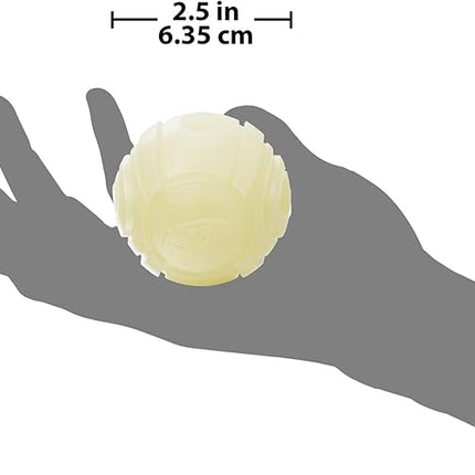 Nerf Dog Tennis Ball Blaster Dog Toy white, 2.5 Inch Glow Reload Ball