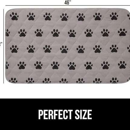 GORILLA GRIP Washable Puppy Pads, 46x28, Slip Resistant Dog Crate Mat, Waterproof Cloth Pee Pad for Training Puppies in Playpen, Reusable Pet Incontinence Blanket, Protects Sofa, Furniture, Floors