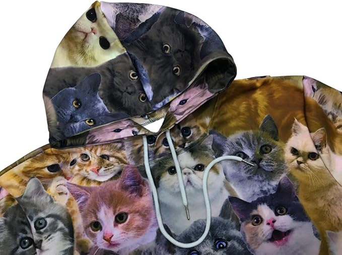 Yasswete Unisex Adults 3D Printed Fashion Hoodies for Men Women Pullover Novelty Sweatshirts with Big Pockets