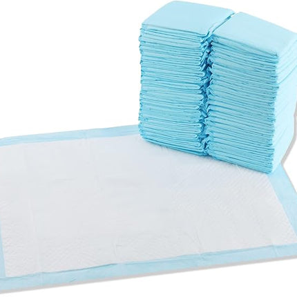 (100-Pack) 17.8"x23.5" (45x60cm) Quick-Dry Dog and Puppy Toilet Training Pads - Ultra Absorbent Pet Pee Pads - with Leak-Proof Moisture Locking Technology - Perfect for Medium Dogs, Cats, and Rabbits