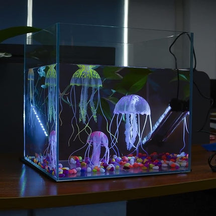 Fish Tank Light RGB LED Aquarium Lights, Underwater Waterproof Color Changing Submersible 16 Color 4 Modes Brightness Adjustable Memory Function Sucker Hang Lighting Strip, 15 inch