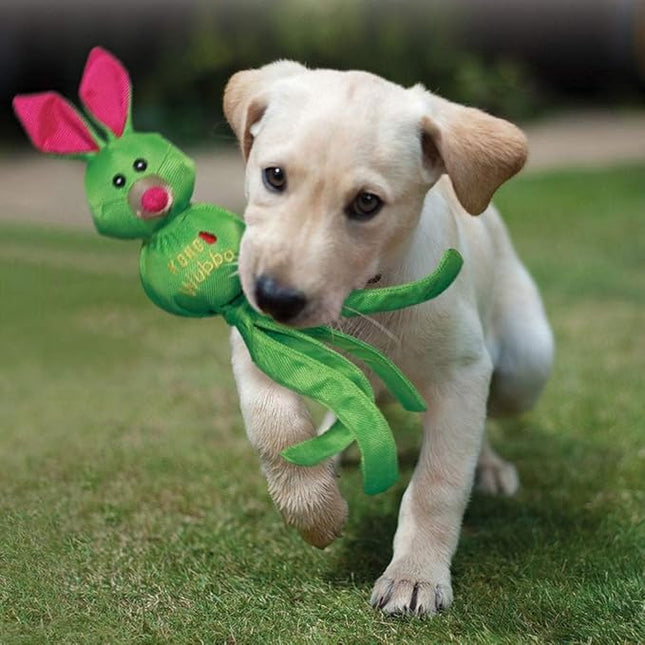 KONG Wubba Friends Ballistic Dog Toy - Durable Interactive Squeaky Toy for Dogs, Assorted Colors/Animals, Ideal for Fetch & Tug-of-War (Large)
