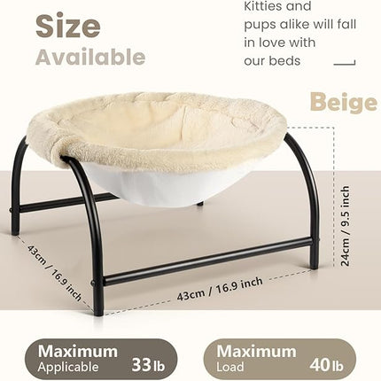 Cat Bed Dog Perch Pet Hammock Bed Pet Sleeping Cat Supplies Pet Supplies Whole Wash Stable, Detachable, Breathable, Easy Assembly Indoors Outdoors, 16.9 in x 16.9 in x 9.5 in