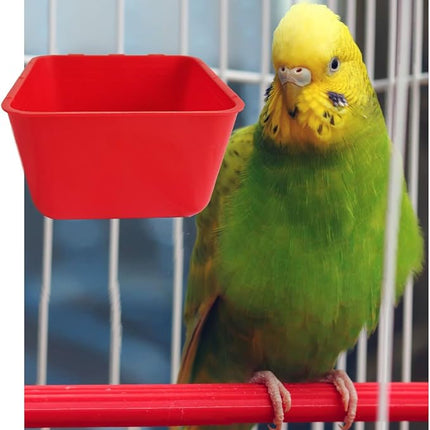 Pack of 20 Cage Cups Birds Feeders Seed Bowl Chicken Feeding Watering Dish Rabbit Water Food Hanging Wire Cages Box 16 oz Coop Cups for Pet Parrot Parakeet Game Fowl Poultry Pigeon