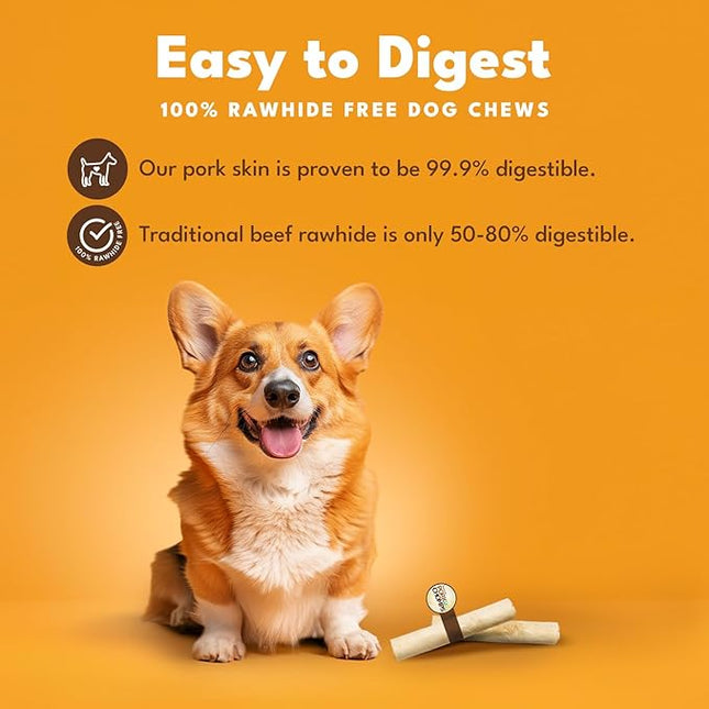 Pork Chomps Baked Pork Skin Dog Chew, 8-inch Roll, 1 Count