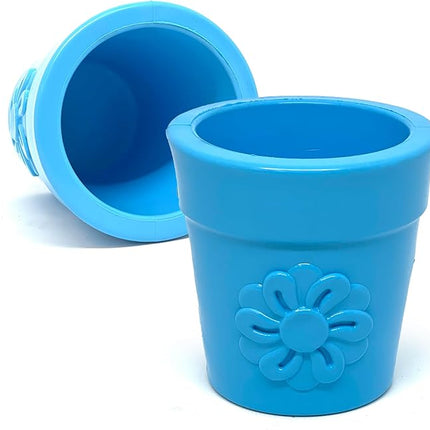 SodaPup Flower Pot – Durable Dog Treat Dispenser & Chew Toy Made in USA from Non-Toxic, Pet Safe, Food Safe Rubber Material for Mental Stimulation, Problem Chewing, Calming Nerves, & More