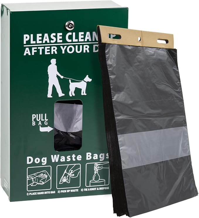 Zero Waste USA® - 800 ONEpul® dog waste station refill header bags - Dispense 1 bag at a time with our trademarked pull-strap. Designed to fit any dog waste header stations. (8 headers of 100 bags)