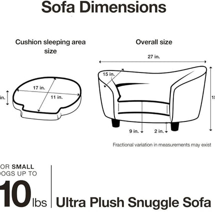 Enchanted Home Pet Ultra Plush Snuggle Pet Bed in Dark Grey