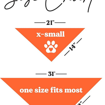 Big Brother Heart Paw Dog Bandana | 100% Cotton Adjustable Triangle | Pregnancy Announcement Photoshoot Prop | New Baby | Made in USA | Matching Family | Orange X-Small (87)