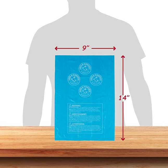 Arm & Hammer Durable Disposable Dog And Cat Waste Bags With Activated Baking Soda, 180 Dog Poop Bags, 9 x 14 Inches, Blue (Pack of 2)