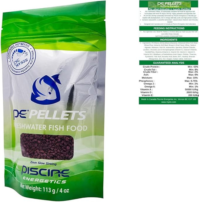 Piscine Energetics PE PELLETS Freshwater 2mm - 4oz