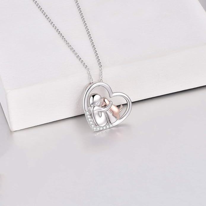 YFN Sterling Silver Keepsake Dog Pendant Necklace Dog Lover Memorial Gifts for Women