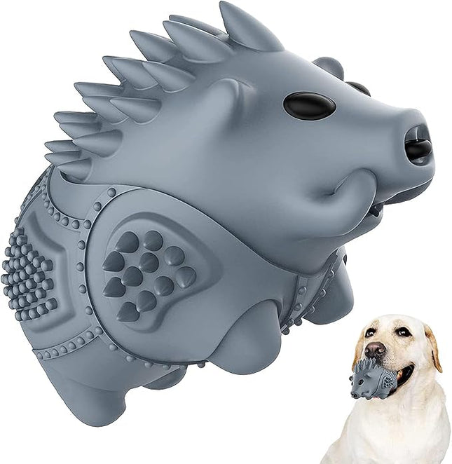 Dog Chew Toys for Aggressive Chewers,Larg Dog Bones Toys,Dog Toys for Indestructible Squeaky Chewers,Clean Teeth Non Toxic Environmentally Friendly,100% Natural Rubber&Milk Flavor